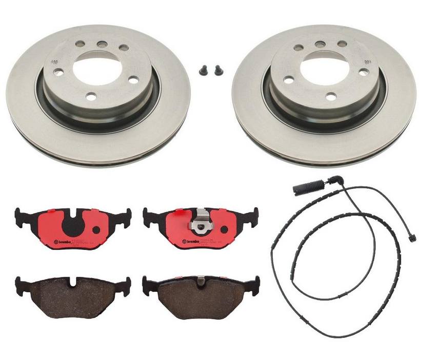 BMW Brembo Brake Kit - Pads and Rotors Rear (294mm) (Ceramic) 34351164372 - Brembo 1534908KIT